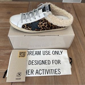 Golden Goose Super Star Sabot horsy leopard size 41